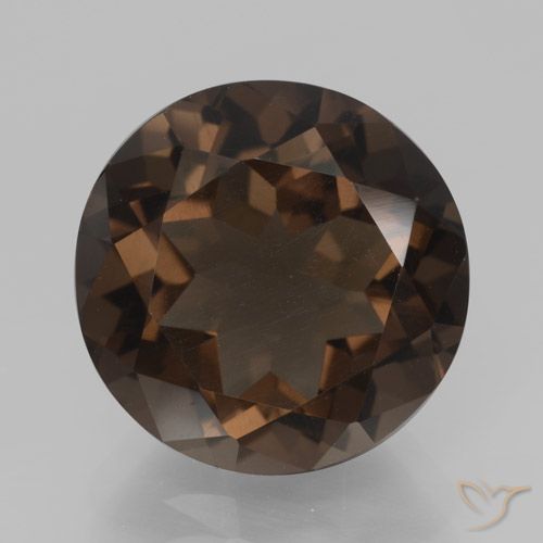 Quarzo fumè Marrone medio naturale da 7.58 ct, Rotondo, VVS-VS