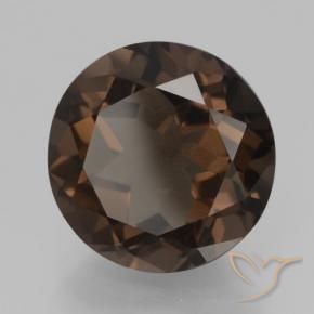 Quarzo fumè Marrone medio naturale da 7.58 ct, Rotondo, VVS-VS