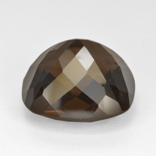 Quarzo fumé Marrone scuro naturale da 22.52 ct, Taglio a cuscino, VVS-VS