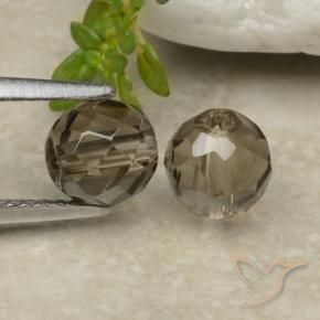 Gemme di Quarzo fumé Marrone scuro naturale da 2.91 ct, Sfera, Trasparente