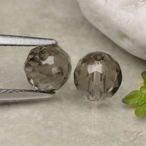 Quarzo fumé naturale marrone da 2,84 ct, sfera / palla, trasparente