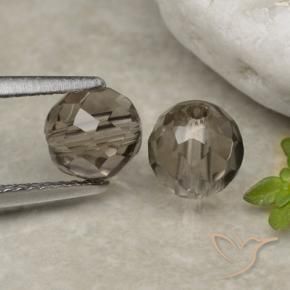 Quarzo fumé naturale marrone da 2,84 ct, sfera / palla, trasparente