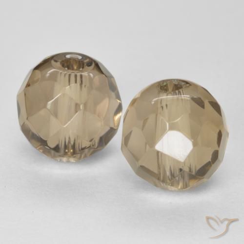 Gemme di Quarzo fumé Medium Light-Brown naturale da 2.95 ct, Sfera, Trasparente
