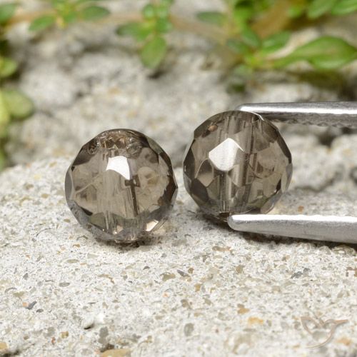 Quarzo fumé naturale marrone da 2,90 ct, sfera / palla, trasparente