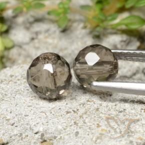 Quarzo fumé naturale marrone da 2,90 ct, sfera / palla, trasparente