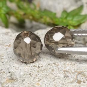 Quarzo fumé naturale marrone da 2,80 ct, sfera / palla, trasparente