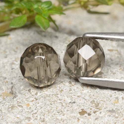 Quarzo fumé naturale marrone da 2,77 ct, sfera / palla, trasparente