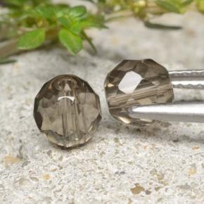 Quarzo fumé naturale marrone da 2,77 ct, sfera / palla, trasparente