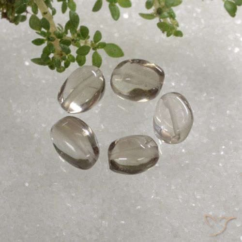5.23ctw Naturale Marrone Molto Chiaro Quarzo fumè, Ovale, Trasparente