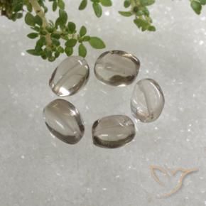 Gemme di Quarzo fumé Marrone Molto Chiaro naturale da 5.23 ct, Ovale, Trasparente