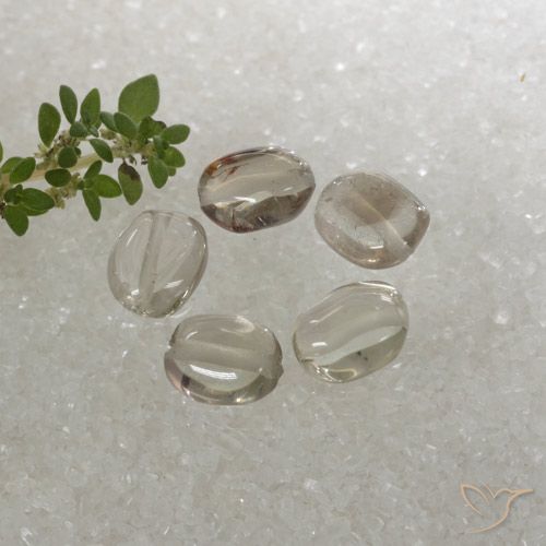 4.70ctw Naturale Marrone Molto Chiaro Quarzo fumè, Ovale, Trasparente