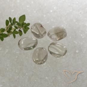 Gemme di Quarzo fumé Marrone Molto Chiaro naturale da 4.70 ct, Ovale, Trasparente