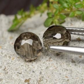 Quarzo fumé naturale marrone da 2,77 ct, sfera / palla, trasparente