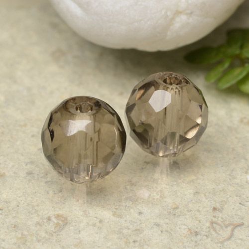 Quarzo fumé naturale marrone da 2,88 ct, sfera / palla, trasparente