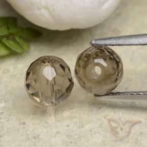 Quarzo fumé naturale marrone da 2,88 ct, sfera / palla, trasparente