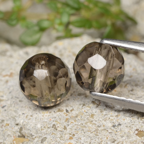 Gemme di Quarzo fumé Marrone neutro naturale da 2.78 ct, Sfera, Trasparente