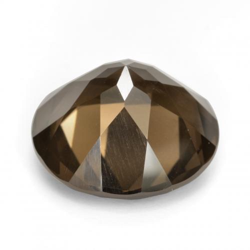Quarzo fumé naturale marrone da 16,66 ct, taglio rotondo, VVS-VS