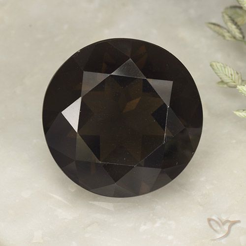 13.80ct Naturale Marrone cioccolato fondente Deep Quarzo fumé, Rotondo, VVS