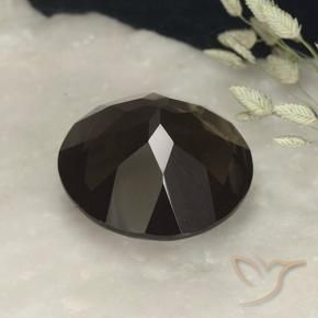 Quarzo fumé Marrone cioccolato fondente Deep naturale da 13.80 ct, Rotondo, VVS