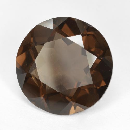 Quarzo fumé naturale marrone da 14,13 ct, taglio rotondo, VVS