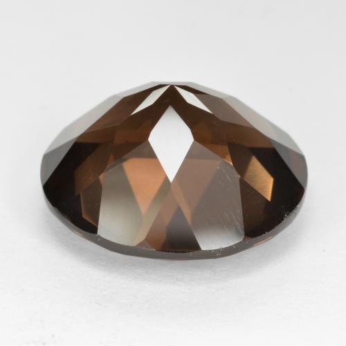 Quarzo fumé naturale marrone da 14,13 ct, taglio rotondo, VVS