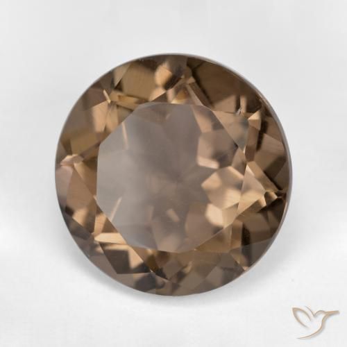 Quarzo fumé Marrone caldo naturale da 6.76 ct, Rotondo, VVS-VS