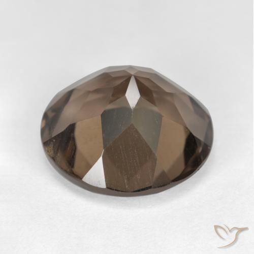 Quarzo fumé Marrone caldo naturale da 6.76 ct, Rotondo, VVS-VS