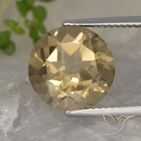 Quarzo fumé Marrone medio-chiaro naturale da 5.35 ct, Rotondo, VVS-VS