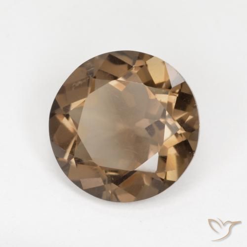 Quarzo fumé Moka chiaro naturale da 5.03 ct, Rotondo, VVS-VS