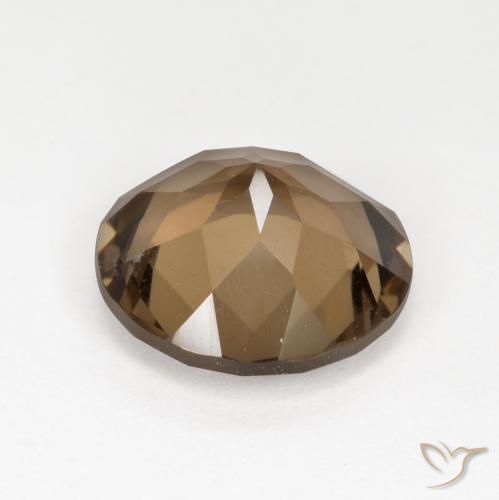 Quarzo fumé Moka chiaro naturale da 5.03 ct, Rotondo, VVS-VS