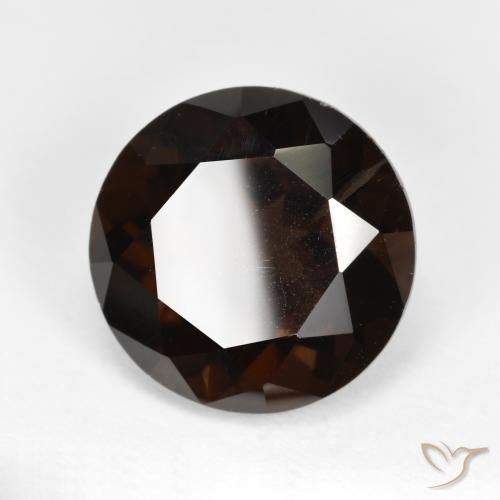 Quarzo fumé Marrone cioccolato fondente Deep naturale da 5.32 ct, Rotondo, VVS