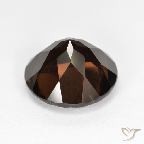 Quarzo fumé Marrone cioccolato fondente Deep naturale da 5.32 ct, Rotondo, VVS