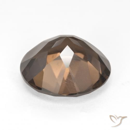 Quarzo fumé Marrone medio naturale da 5.68 ct, Rotondo, VVS