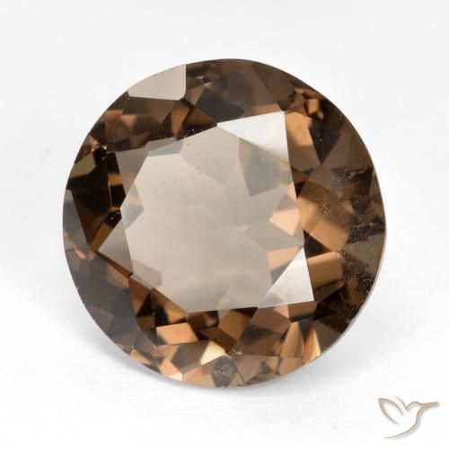 Quarzo fumé Marrone medio-scuro naturale da 6.46 ct, Rotondo, VS