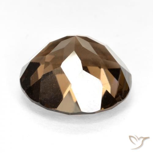 Quarzo fumé Marrone medio-scuro naturale da 6.46 ct, Rotondo, VS