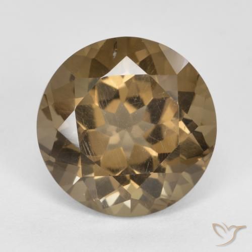 Quarzo fumé naturale marrone da 5,78 ct, taglio rotondo, VVS