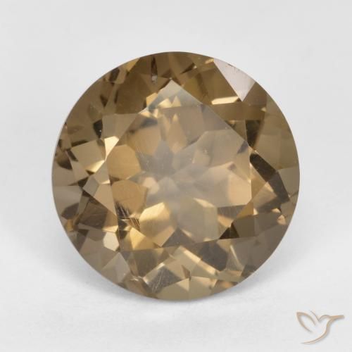 Quarzo fumé naturale marrone da 5,78 ct, taglio rotondo, VVS