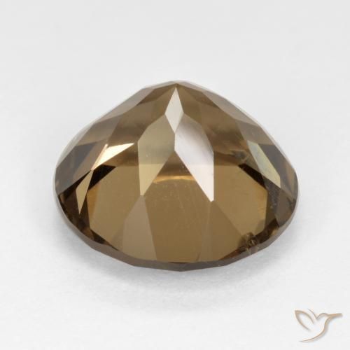 Quarzo fumé naturale marrone da 5,78 ct, taglio rotondo, VVS