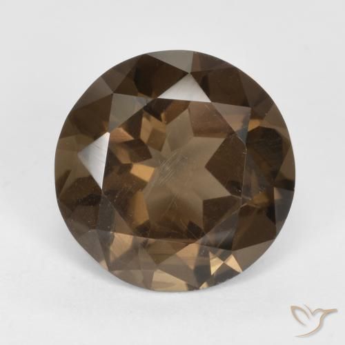 4.94ct Naturale Hickory Brown Quarzo fumé, Rotondo, VVS-VS