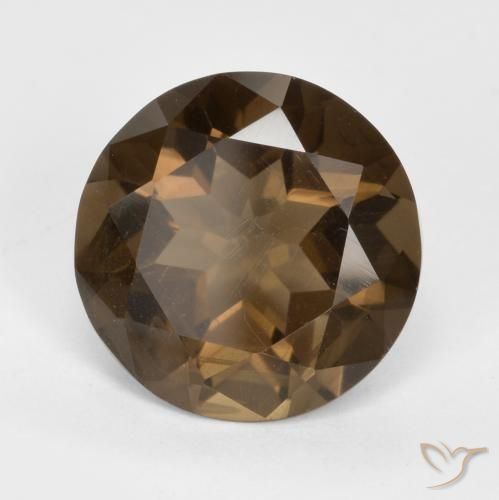 Quarzo fumé Hickory Brown naturale da 4.94 ct, Rotondo, VVS-VS