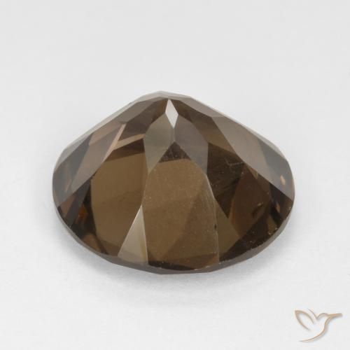 Quarzo fumé Hickory Brown naturale da 4.94 ct, Rotondo, VVS-VS
