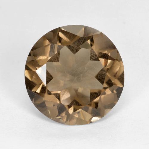 Quarzo fumé naturale marrone da 4,63 ct, taglio rotondo, VS