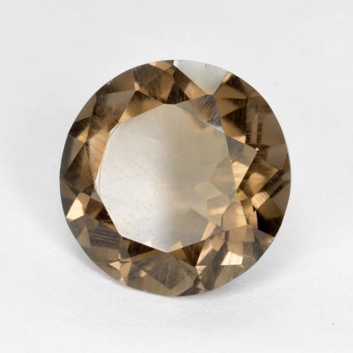 Quarzo fumé naturale marrone da 4,63 ct, taglio rotondo, VS