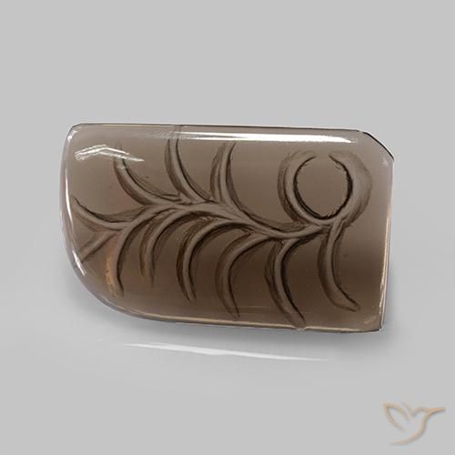 Quarzo fumé Marrone medio naturale da 23.88 ct, Taglio a fantasia, Trasparente