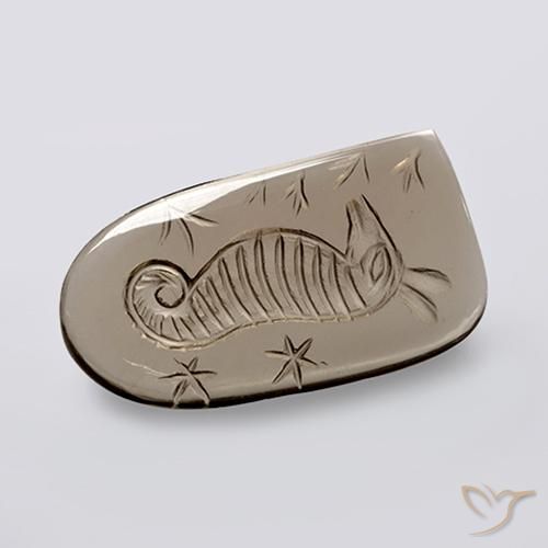 Quarzo fumé Marrone neutro naturale da 20.09 ct, Taglio a fantasia, Trasparente