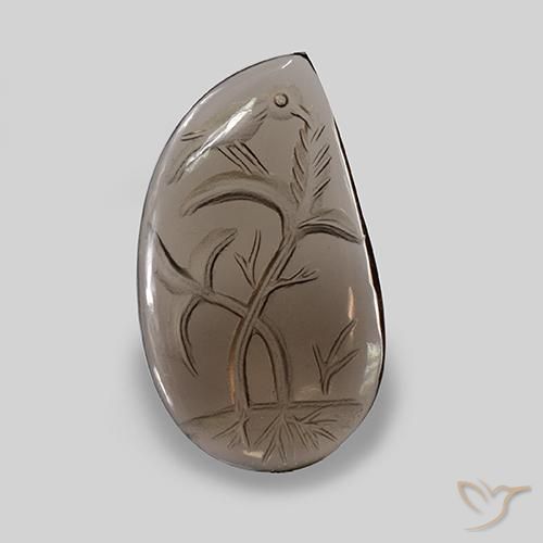 15.17ct Naturale Marrone medio Quarzo fumé, Cuore, Trasparente