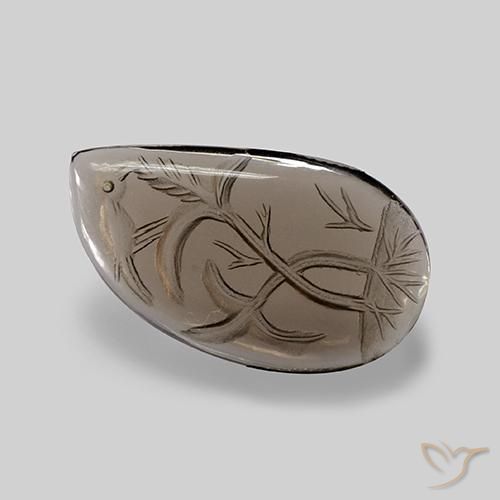 Quarzo fumé Marrone medio naturale da 15.17 ct, Cuore, Trasparente