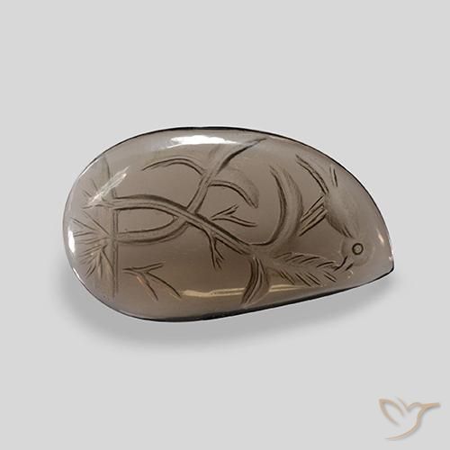 Quarzo fumé Marrone medio naturale da 15.17 ct, Cuore, Trasparente