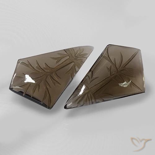 Gemme di Quarzo fumé Marrone chiaro naturale da 22.41 ct, Taglio a fantasia, Trasparente
