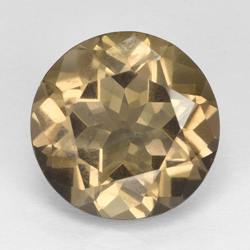 Quarzo fumé naturale marrone da 4,91 ct, taglio rotondo, VVS